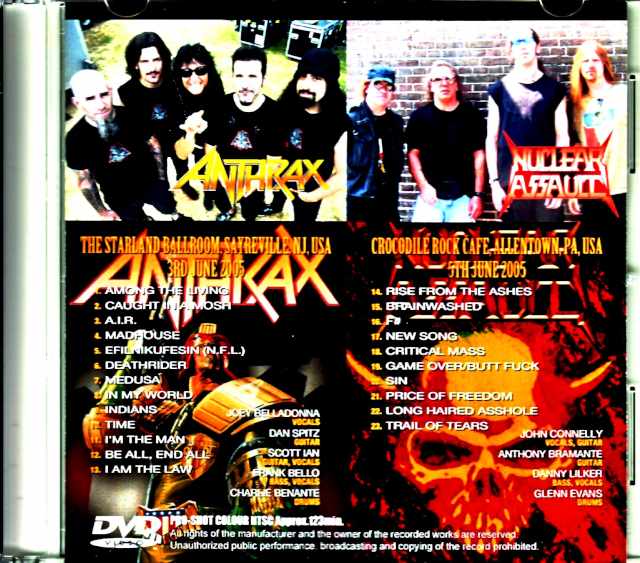 Anthrax Nuclear Assault Anthrax Nuclear Assault/PA,USA 2005 & more