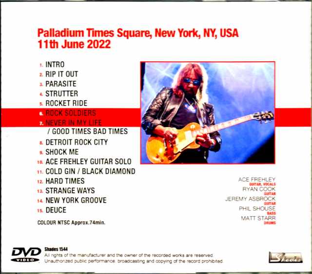 Ace Frehley/NY,USA 2022 Complete