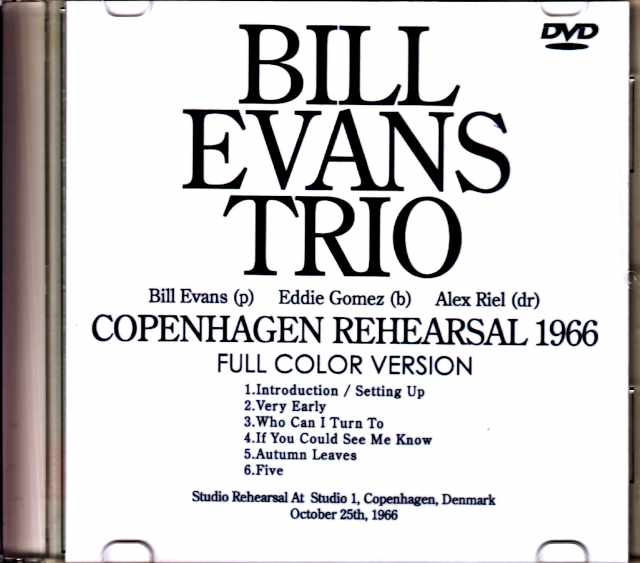 Bill Evans Trio Bill Evans/Denmark 1966 Rehearsals AI Full Color Edition