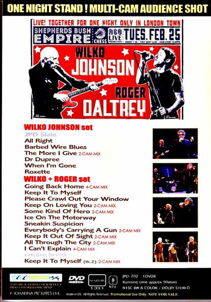 Wilko Johnson Roger Daltrey Wilko Johnson Roger Daltrey/London,UK 2014 Multi-Cam