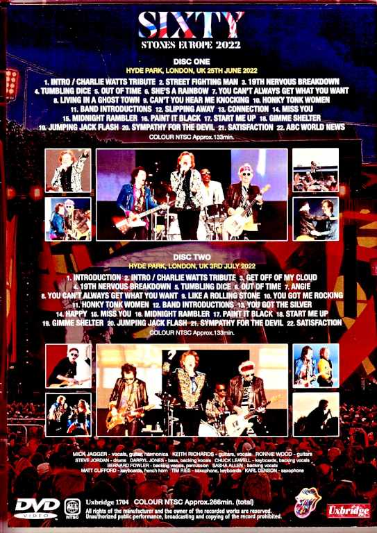 Rolling Stones/London,UK 2022 Multi-Cam Upgrade