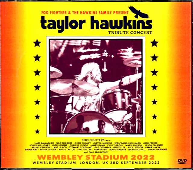 Various Artists Foo Fighters,Paul McCartney,Van Halen,Rush,James Gang,Queen,Nile Rodgers/Tribute Taylor Hawkins London,UK 2022