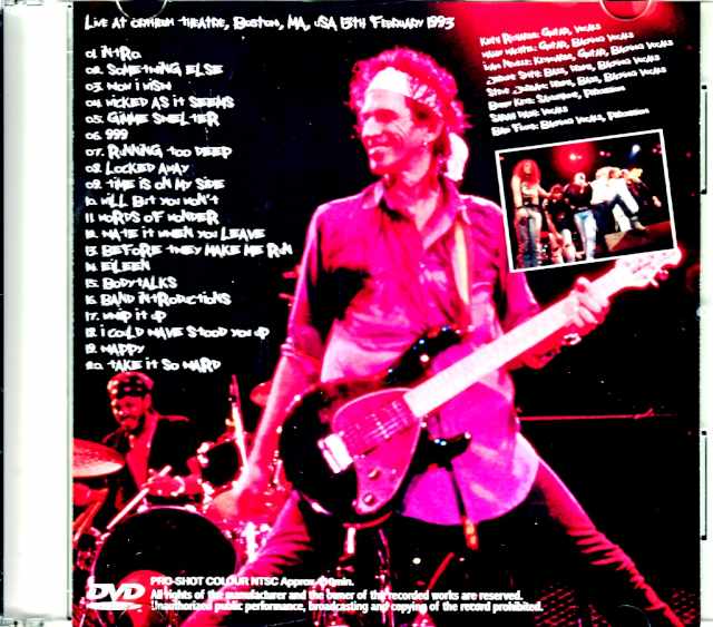 Keith Richards & the X-Pensive Winos Keith Richards/MA,USA 1993 Japanese Broadcast Edition