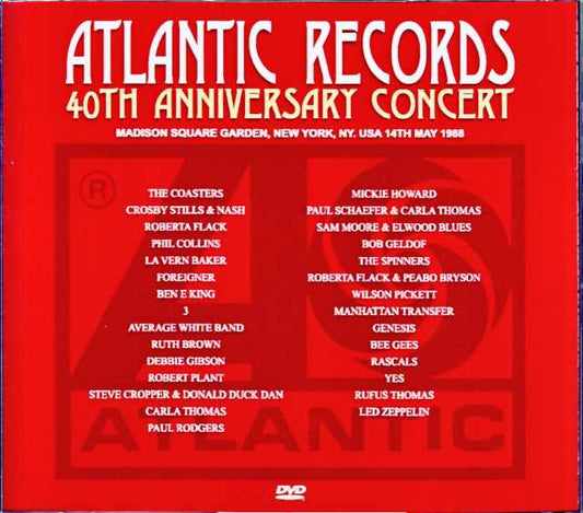 Various Artists Led Zeppelin,Yes,Crosby Stills & Nash,Genesis,Foreigner,Bee Gees,Ben E King,Roberta Flack/Atlantic Records 40th Anniversary NY,USA 1988