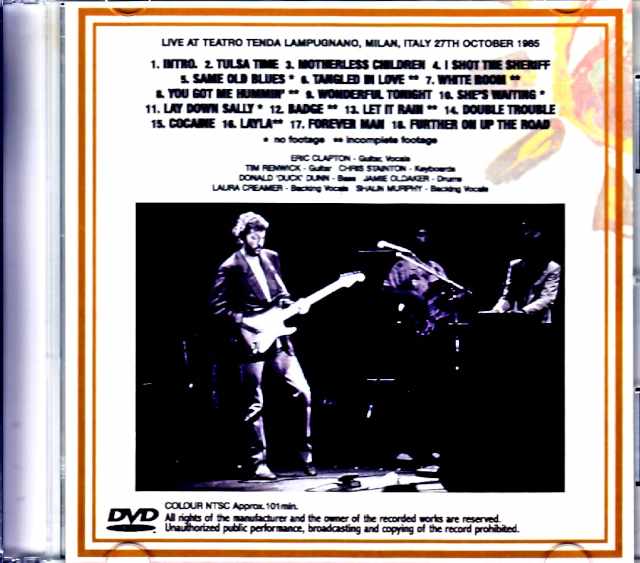 Eric Clapton/Italy 1985 Jewel Version