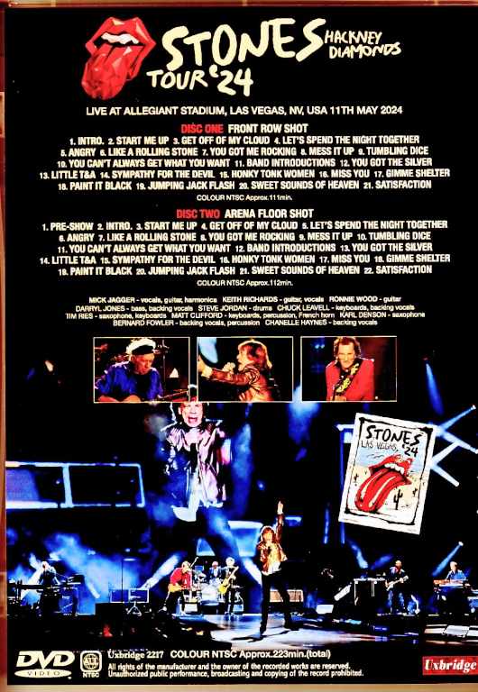 Rolling Stones/NV,USA 2024 Complete 2Cam Shot Edition