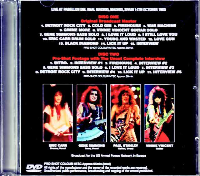 Kiss/Spain 1983 2Shot Edition Upgrade Jewel Version