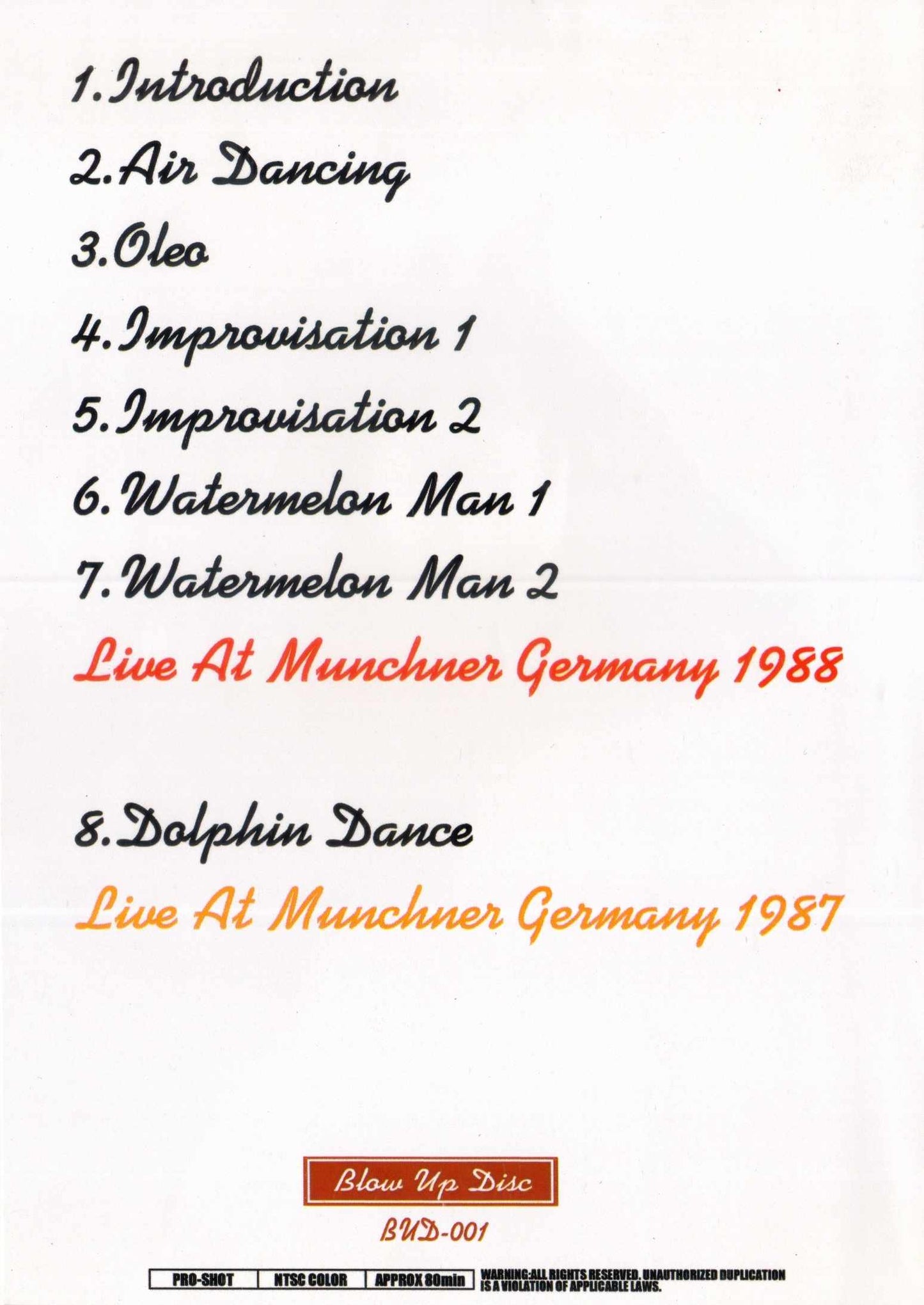 HERBIE HANCOCK/GERMANY 1988