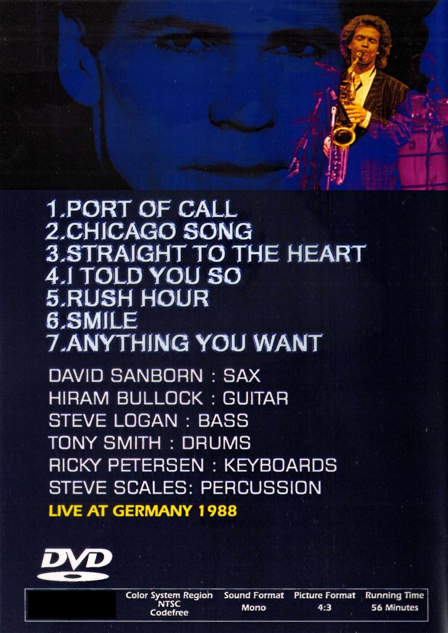 DAVID SANBORN/GERMANY 1986