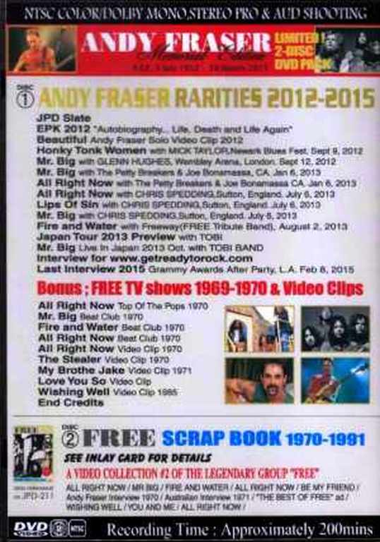 Free/Andy Fraser Rarities 2012-2015 & more