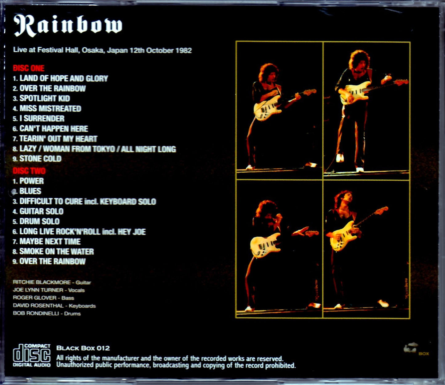 Rainbow/Osaka,Japan 1982 Upgrade