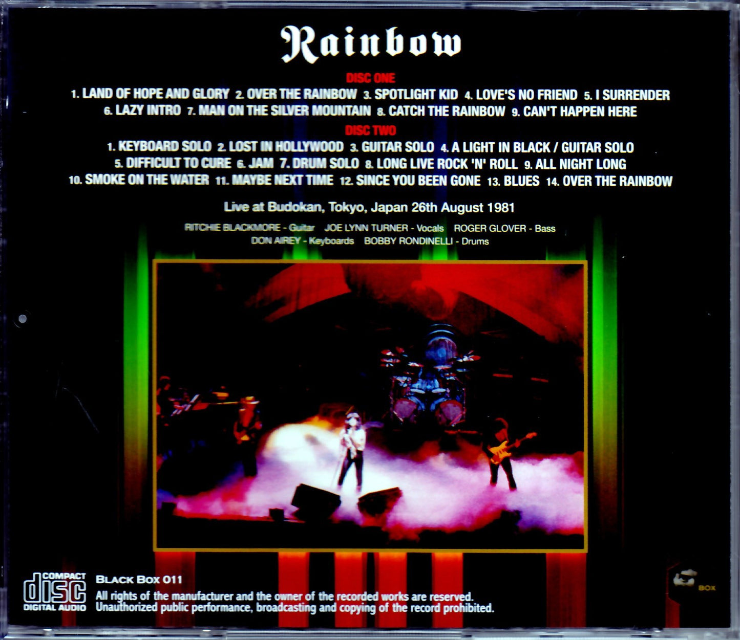 Rainbow/Tokyo,Japan 8.26.1981 Upgrade