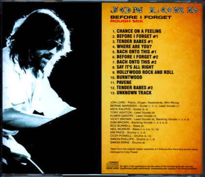 Jon Lord/Before I Forget Rough Mix