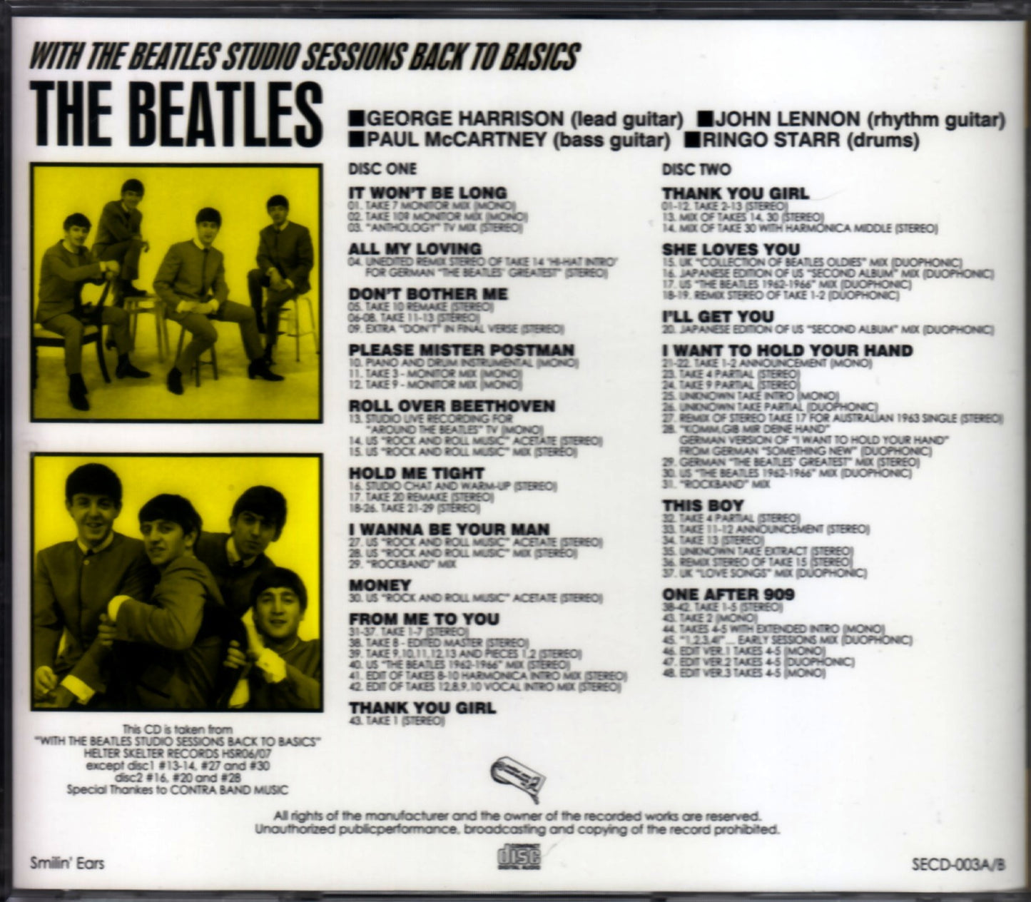 Beatles/With the Beatles Basics Sessions