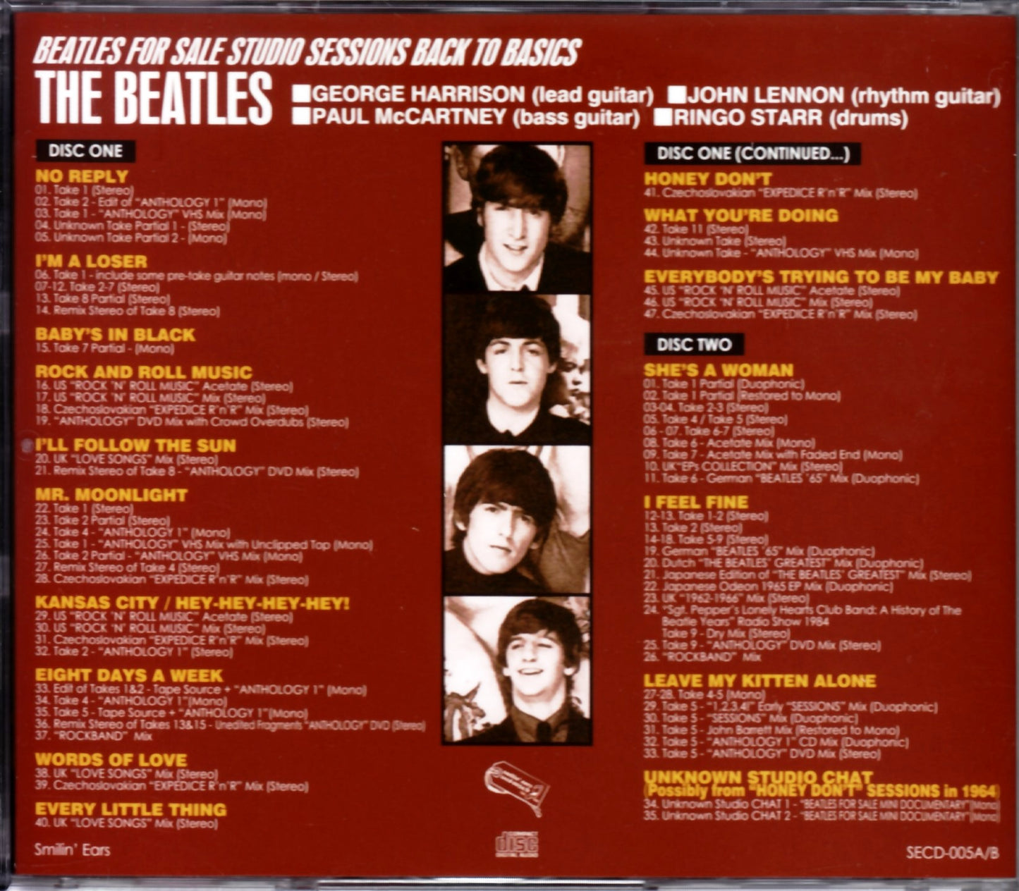 Beatles/Beatles for Sale Basics Sessions