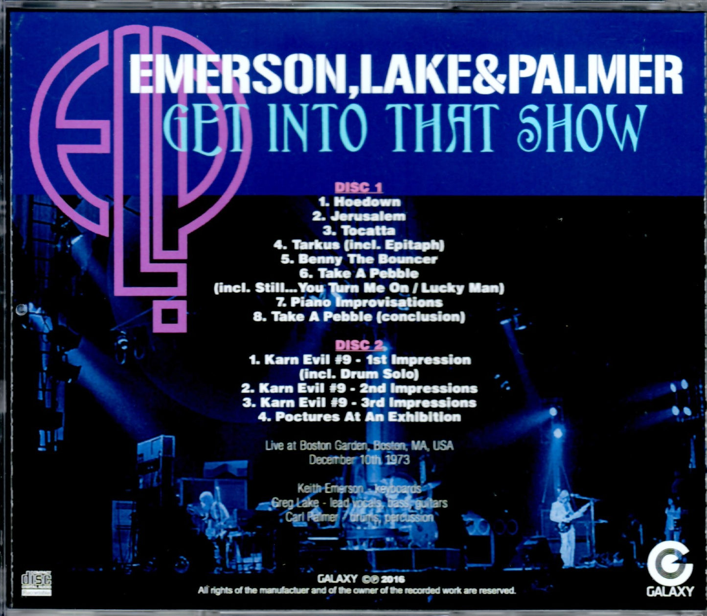 EL & P Emerson, Lake & Palmer/Massachusetts, USA 1973