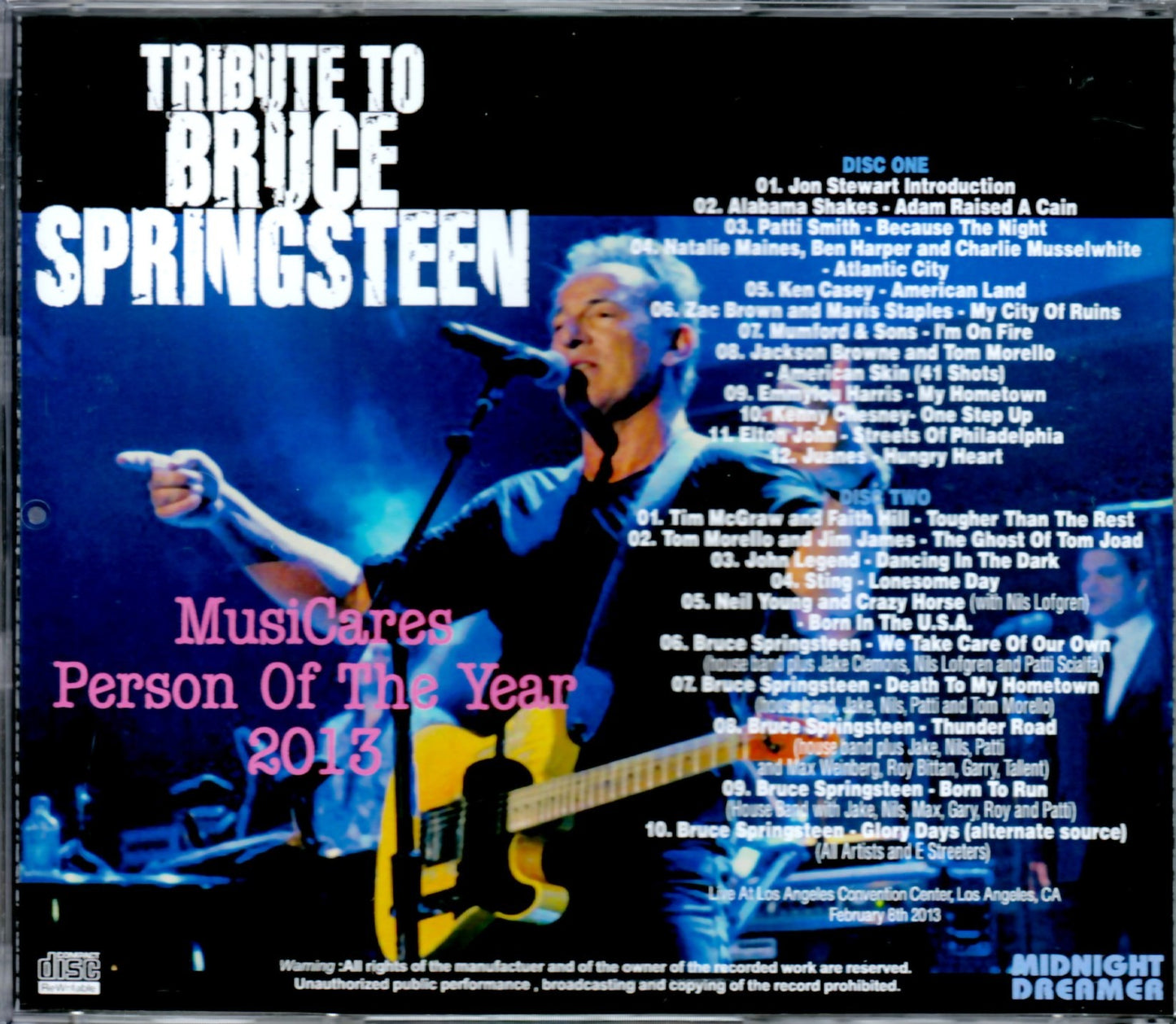 Various Artists Tribute Bruce Springsteen/Ca,USA 2013