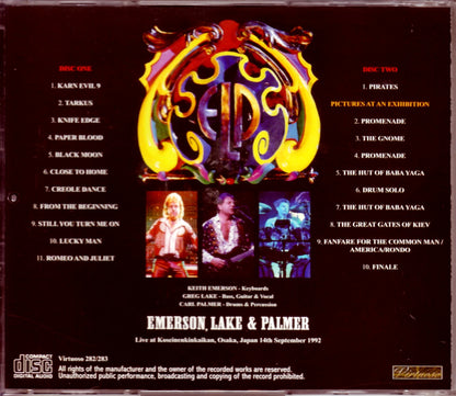 EL & P Emerson,Lake & Palmer /Osaka,Japan 1992 Upgrade