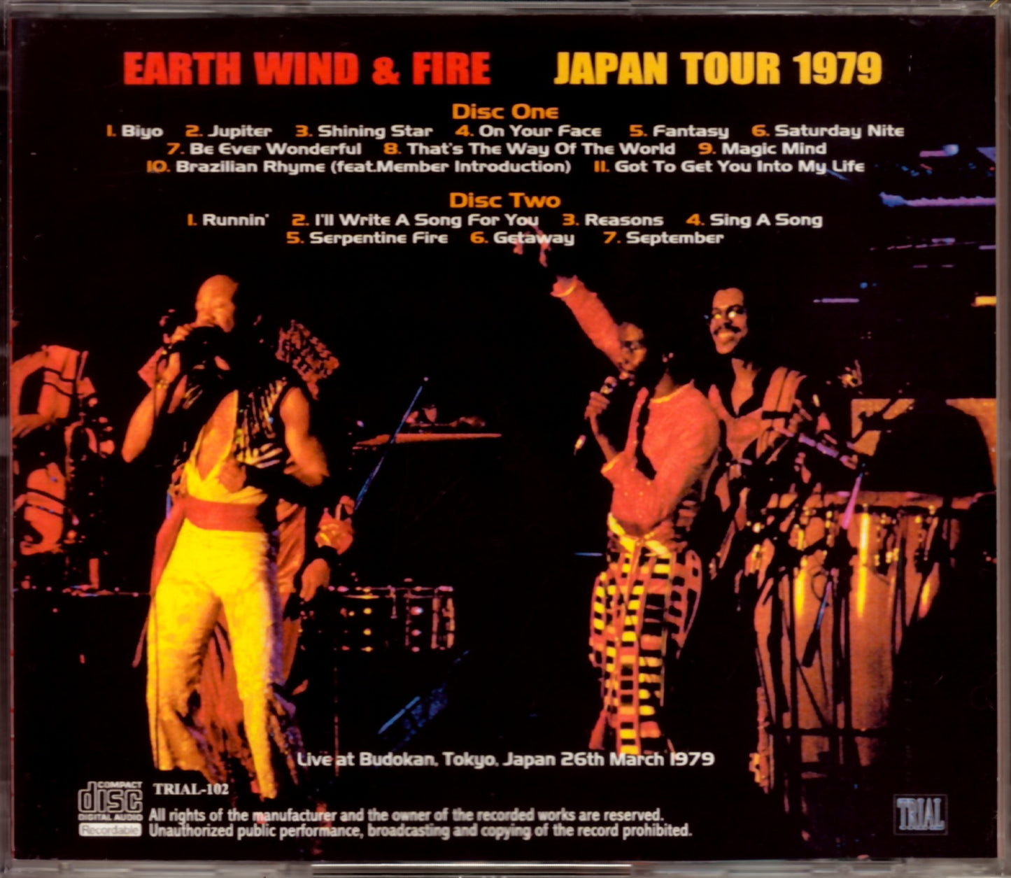 EW & F Earth Wind & Fire/Tokyo,Japan 3.26.1979