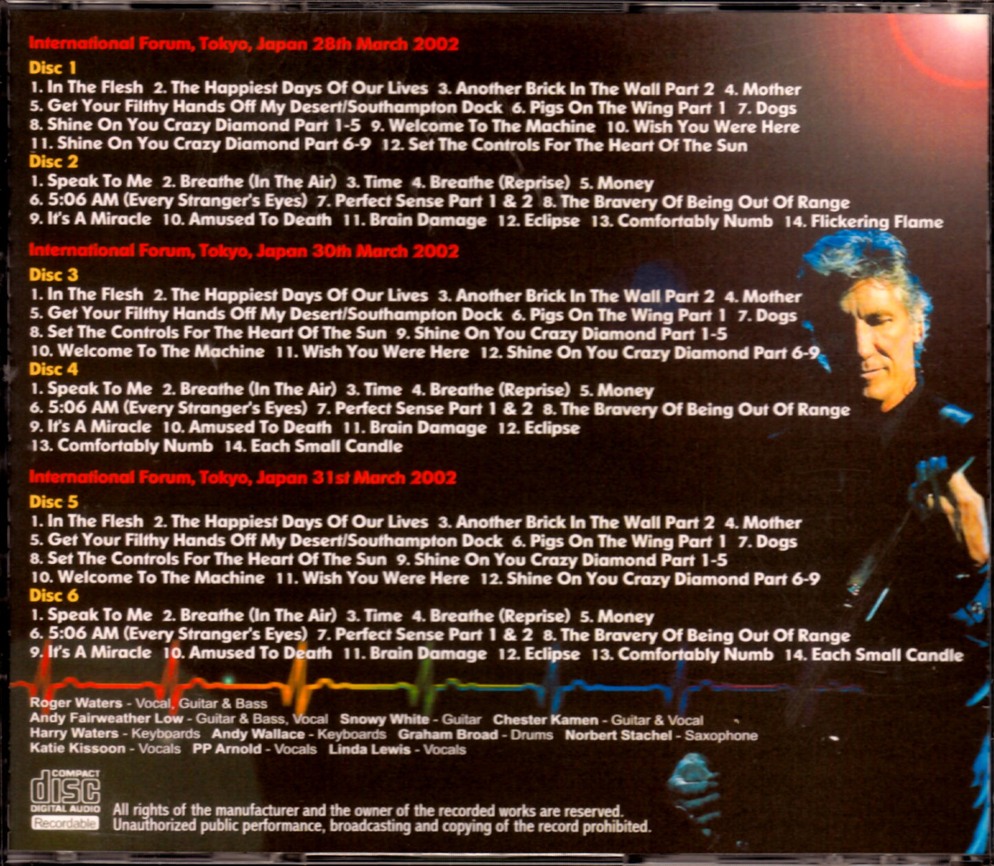 Roger Waters/Tokyo,Japan 2002 3days Complete