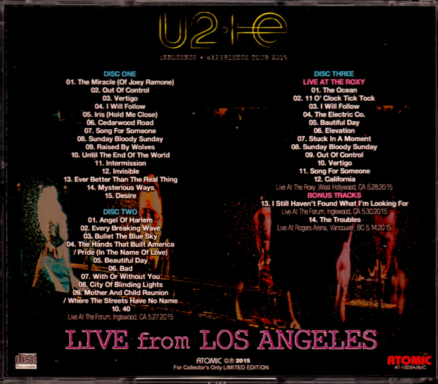 U2/California,USA 5.27 & 28.2015 & more
