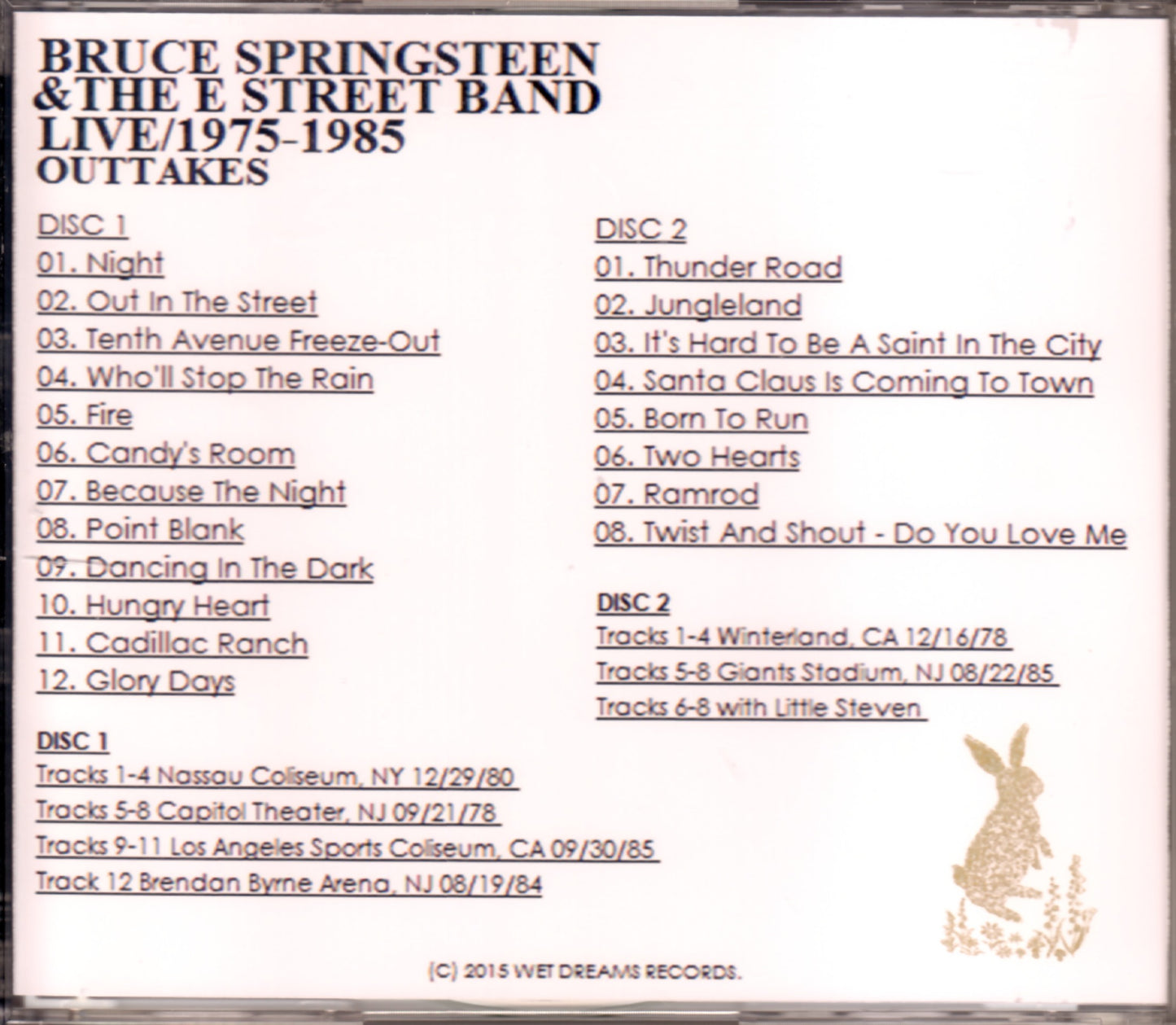 Bruce Springsteen/Live Outtakes 1975-1985