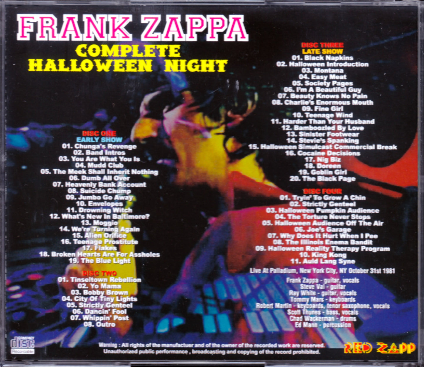 Frank Zappa/New York, USA 1981