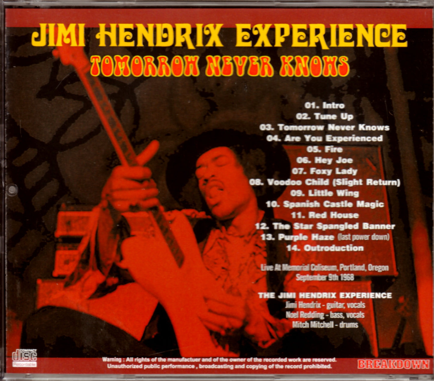 Jimi Hendrix/Oregon,USA 1968