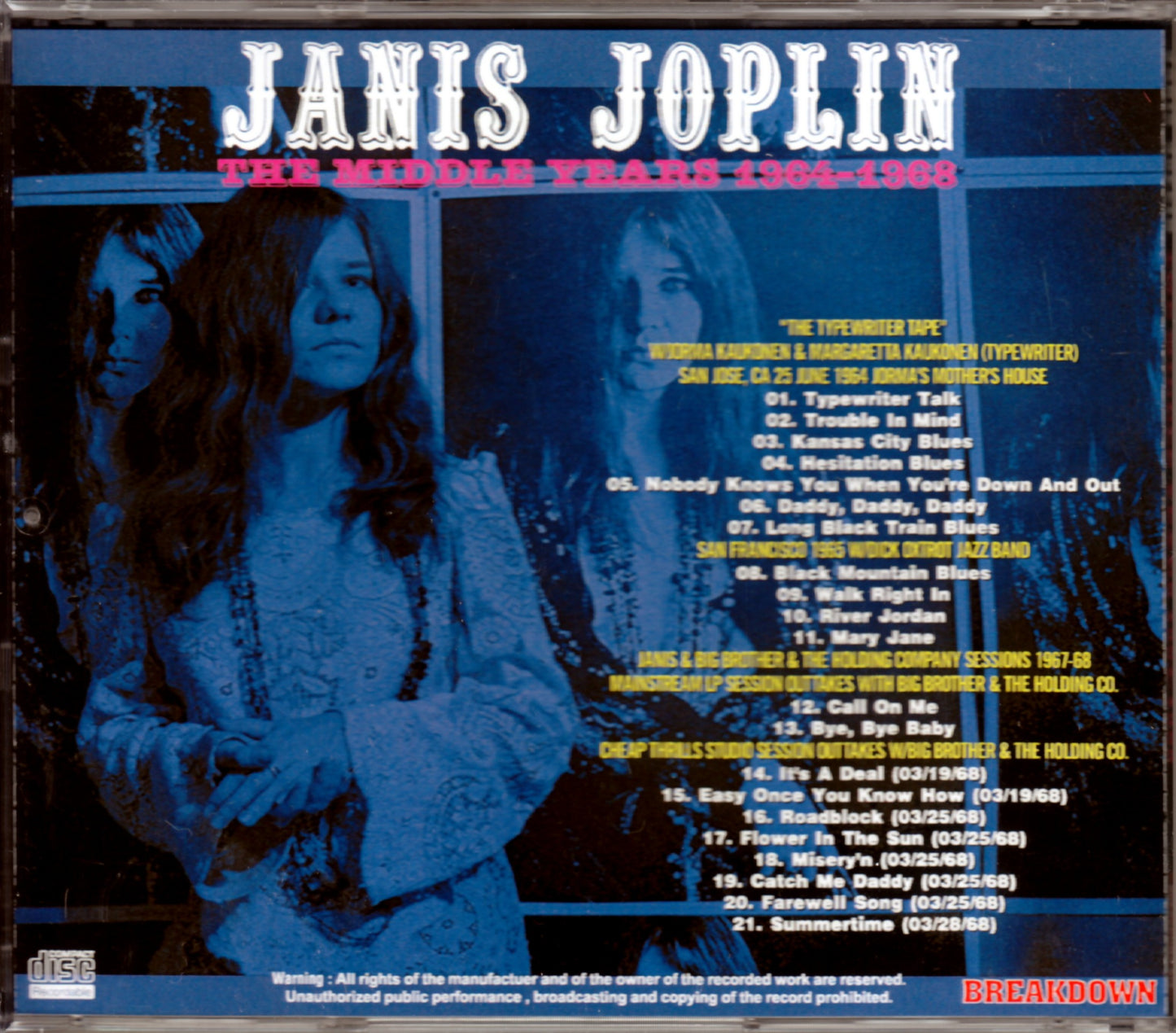Janis Joplin/Middle Years 1964-1968