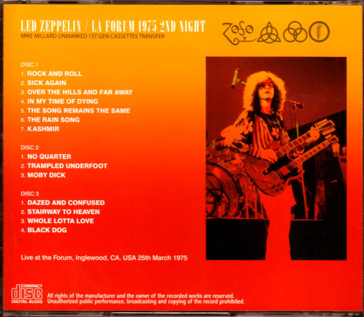 Led Zeppelin/California, USA 3.25.1975
