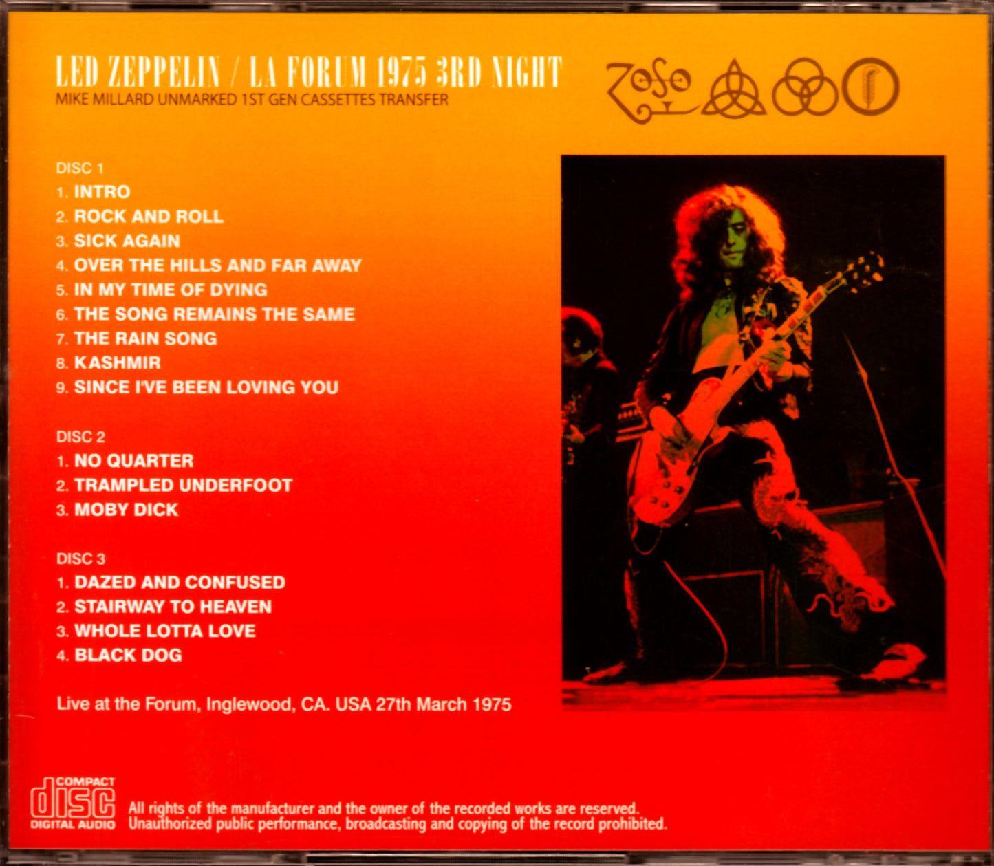 Led Zeppelin/California, USA 3.27.1975
