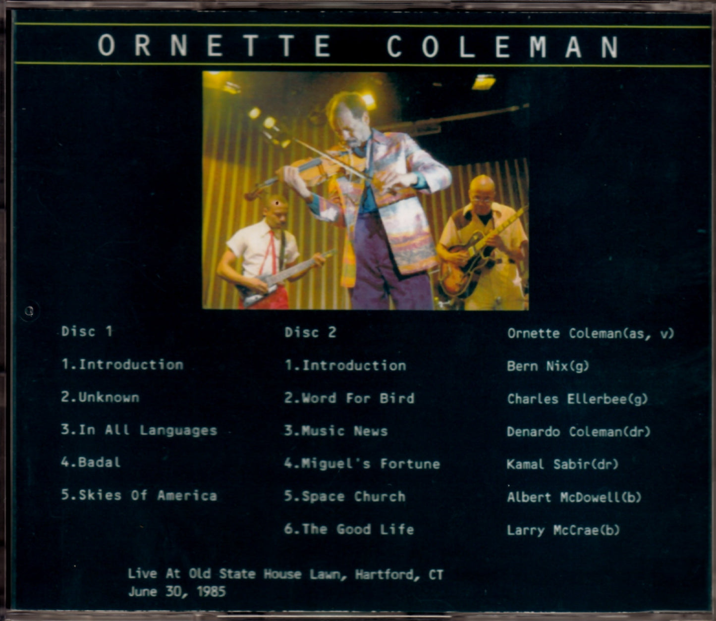 Ornette Coleman/Connecticut, USA 1985