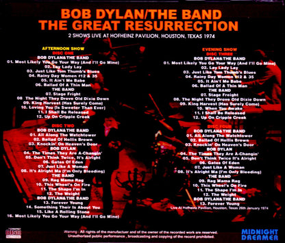 Bob Dylan/TX,USA 1974 2 Shows