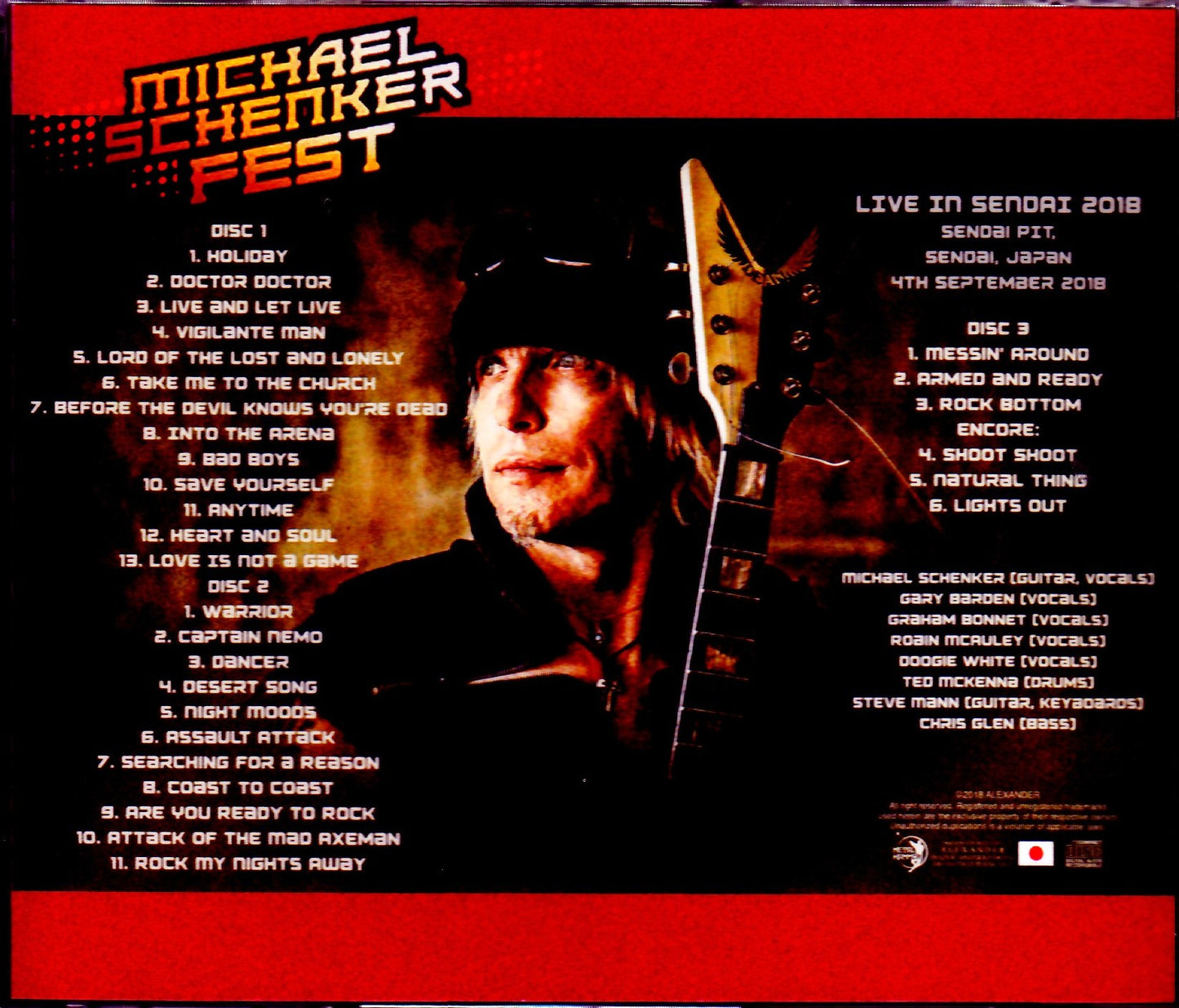 Michael Schenker Fest/Miyagi,Japan 2018 S & V