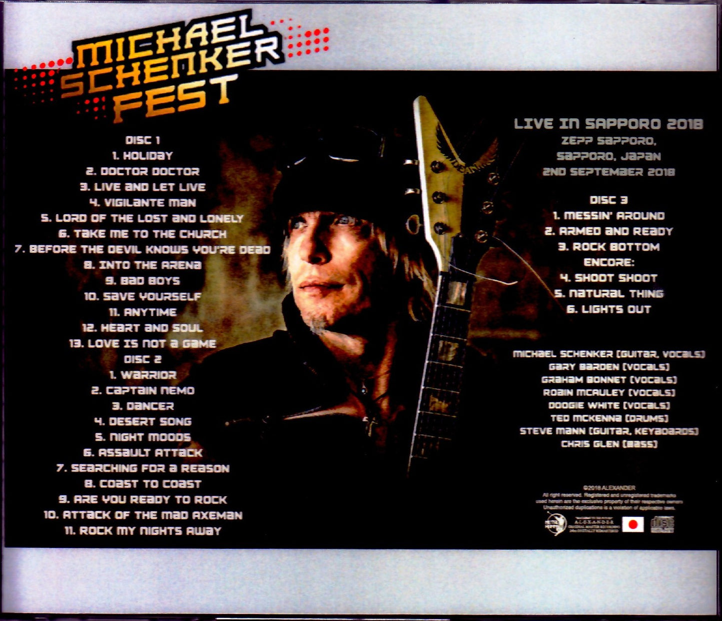 Michael Schenker Fest/Sapporo,Japan 2018 S & V