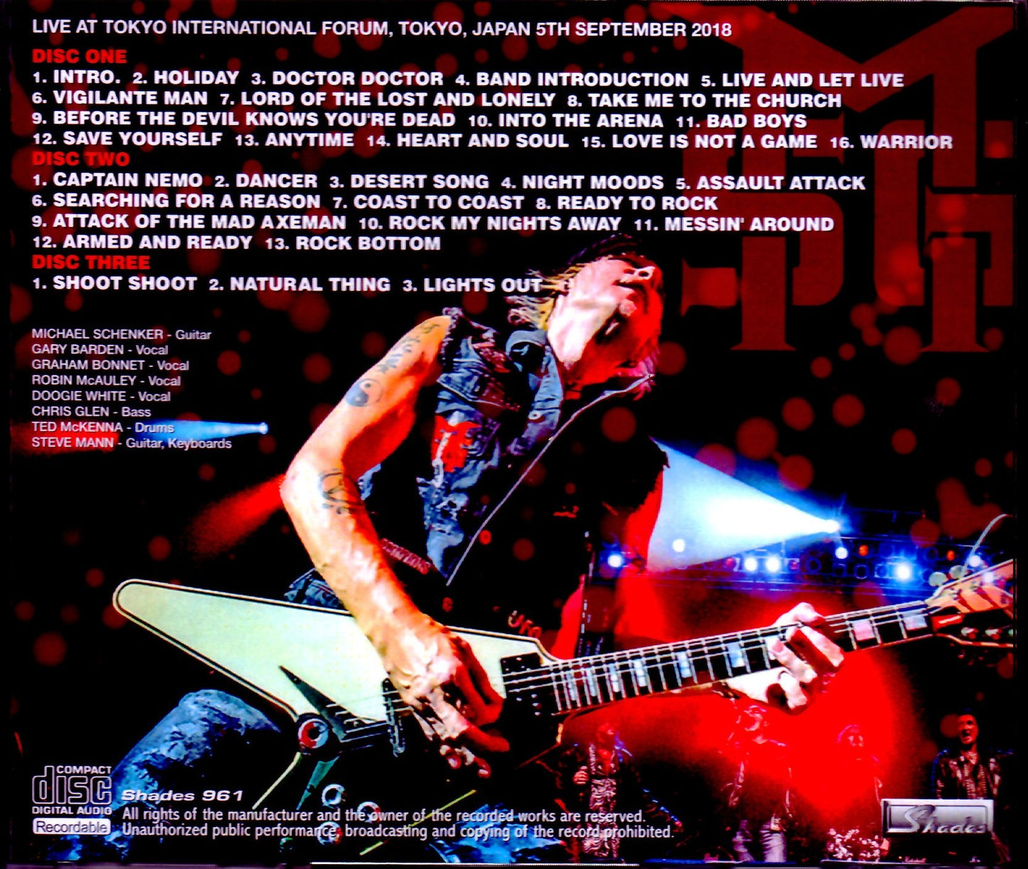 Michael Schenker Fest/Tokyo,Japan 9.5.2018