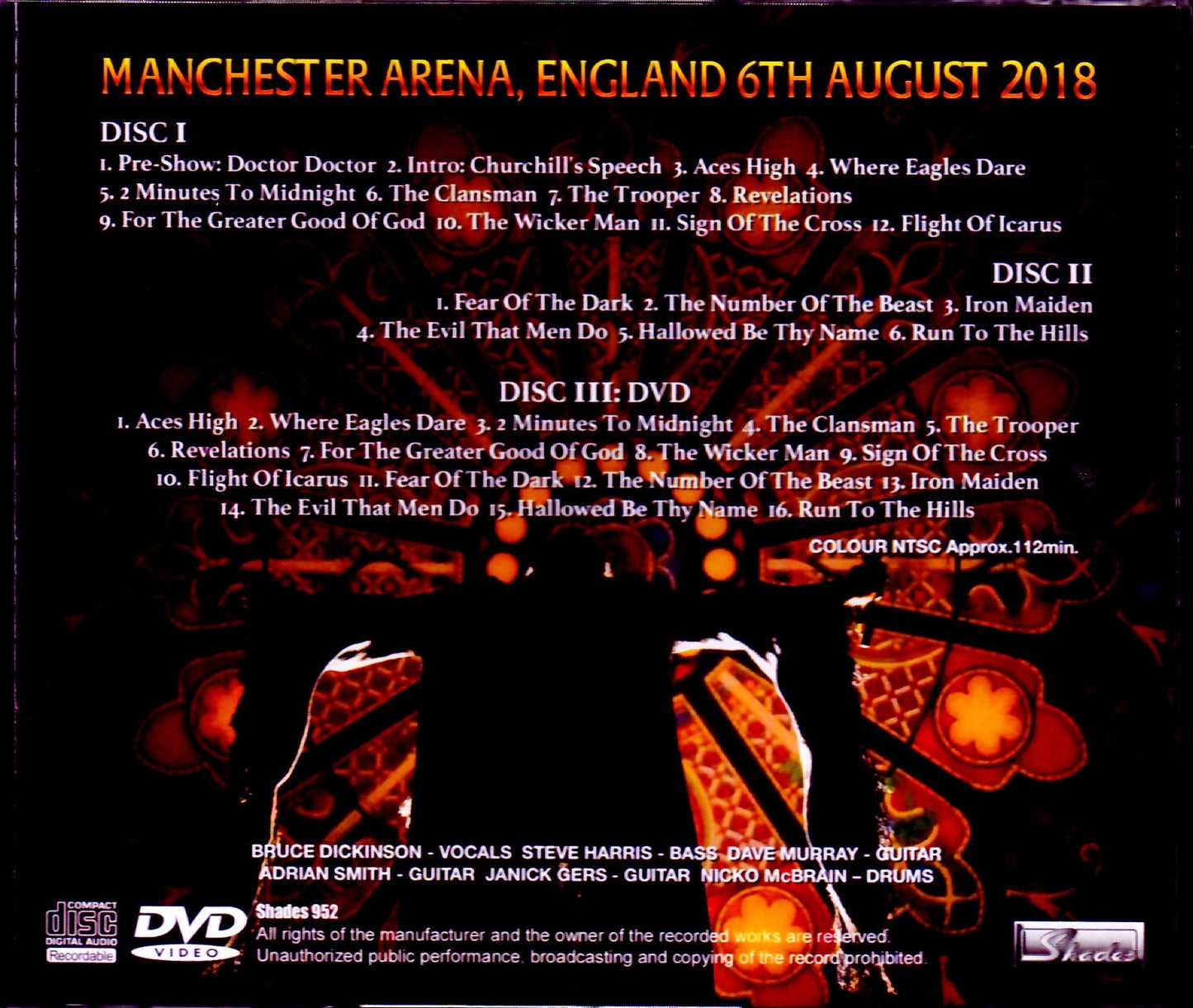 Iron Maiden/Manchester 2018 S & V