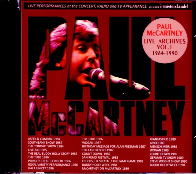 Paul McCartney/Live Archives 1984-1990