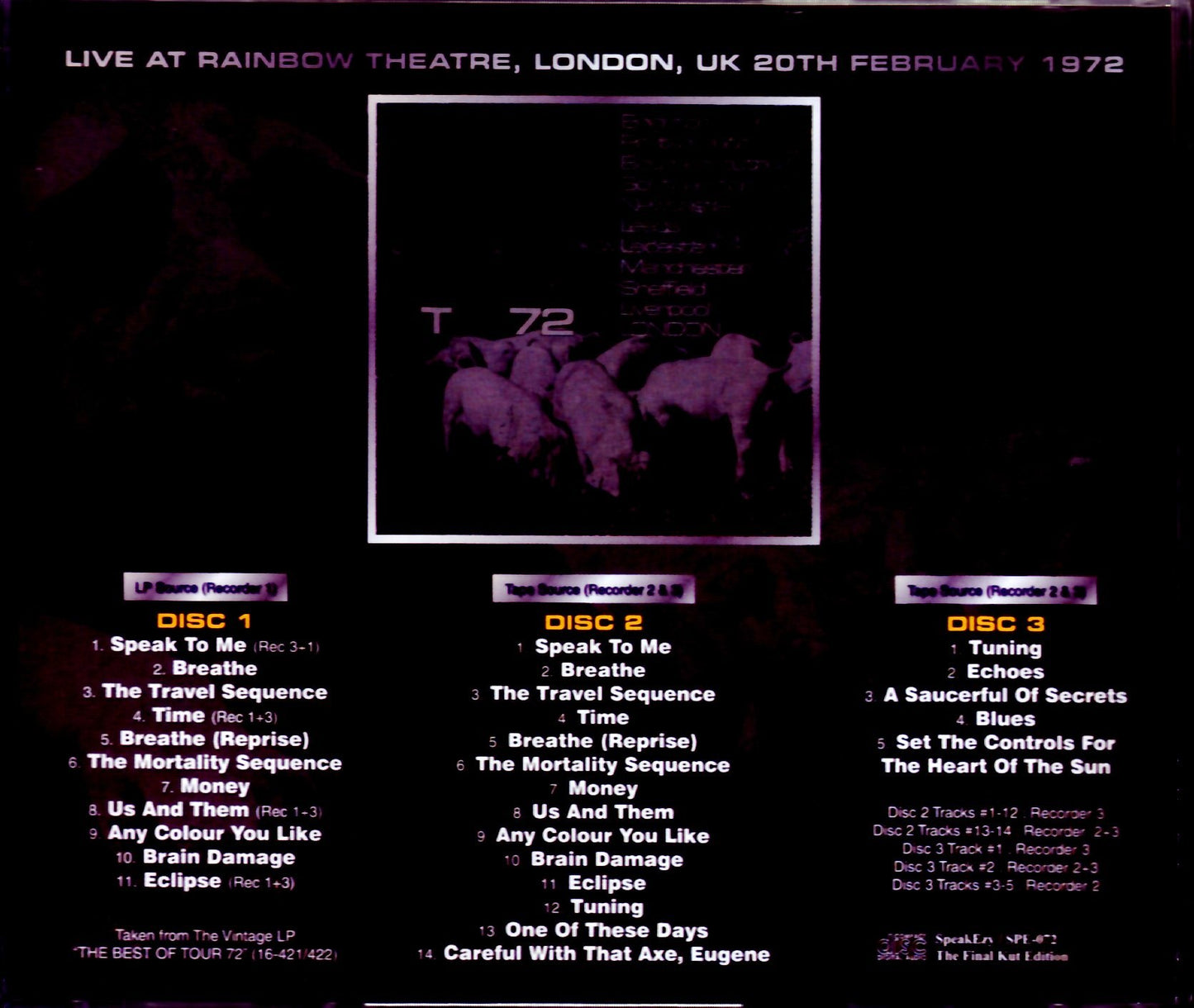 Pink Floyd/London,UK 1972 Complete