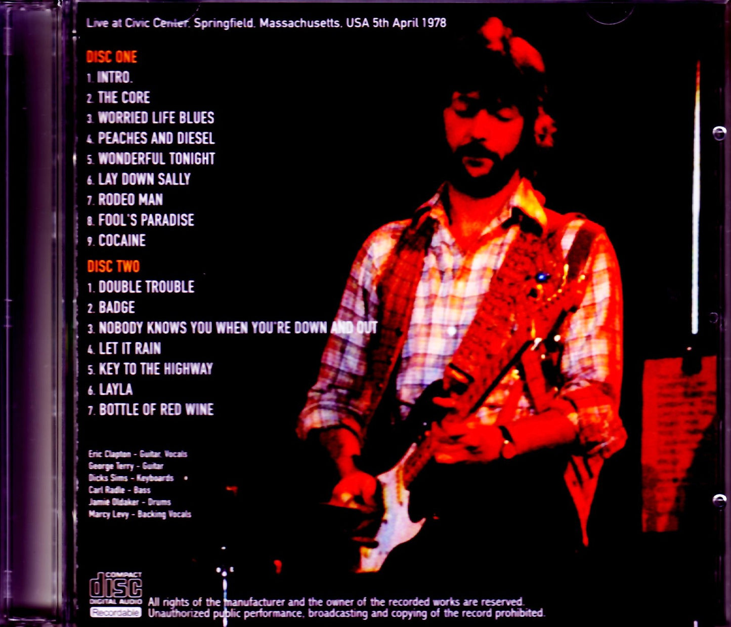 Eric Clapton/MA,USA 1978 AUD Ver.