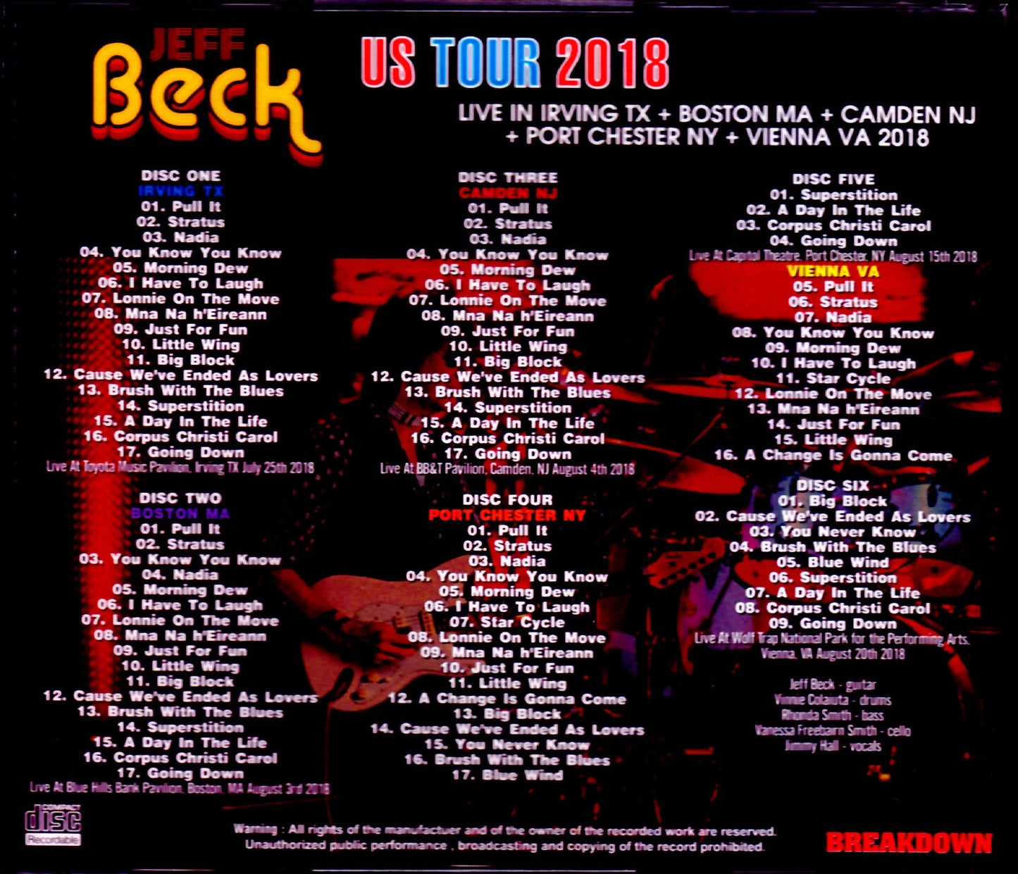 Jeff Beck/US Tour Collection 2018