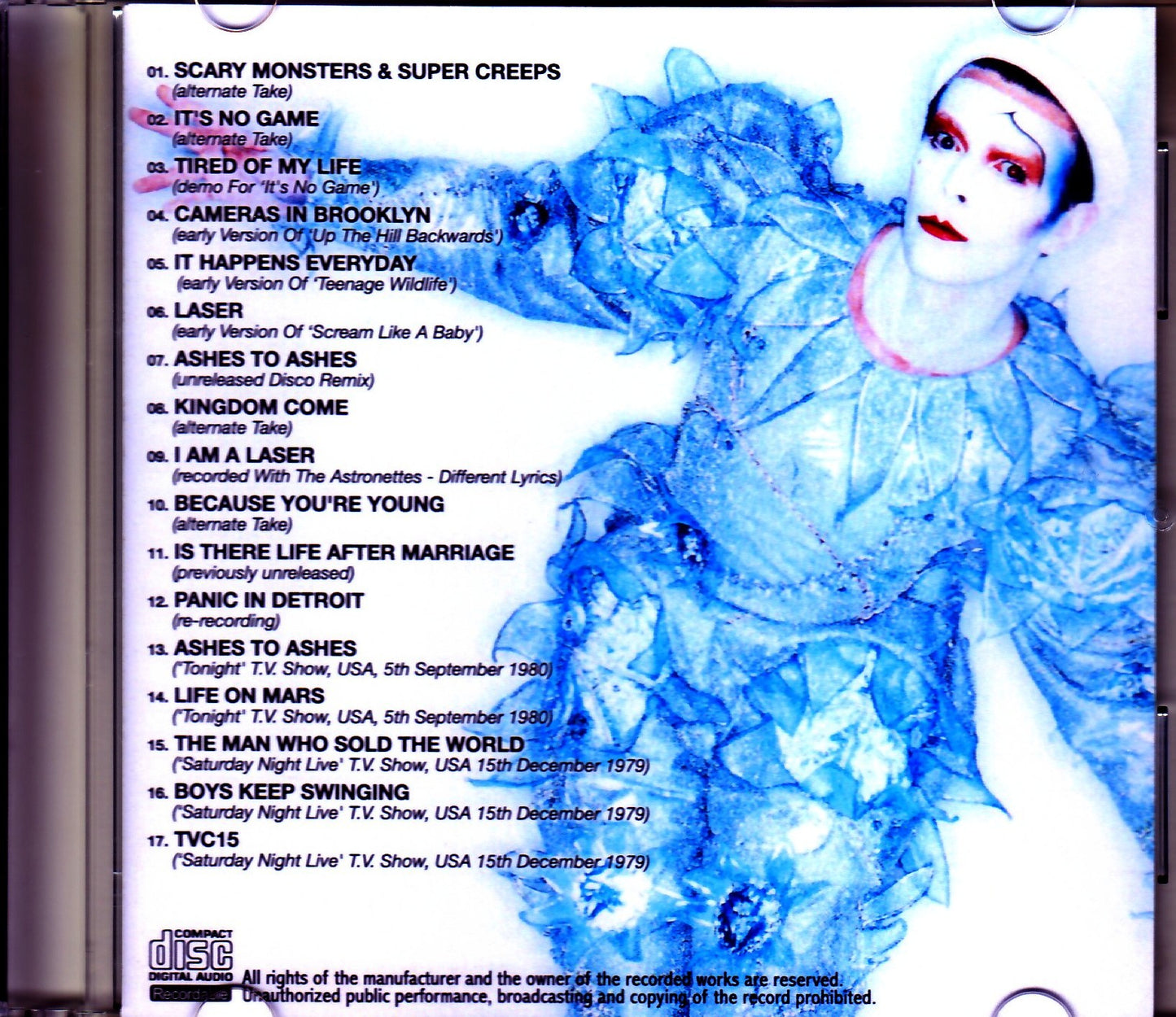 David Bowie/Ultimate rare tracks collection from Scary Monsters