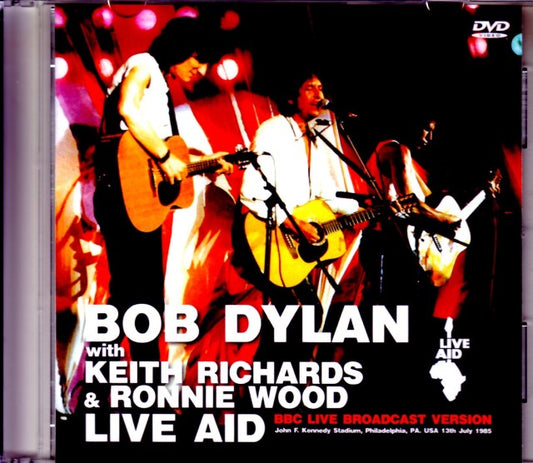 Bob Dylan, Keith Richards, Rinnie Wood Bob Dylan/PA,USA 1985 Broadcast Ver.