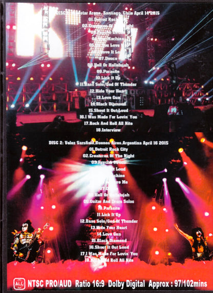 Kiss/Chile & Argentina 2015