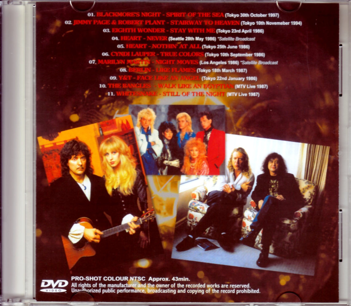 Various Artists Whitesnake,Bangles,Cyndi Lauper/Japan TV Broadcast