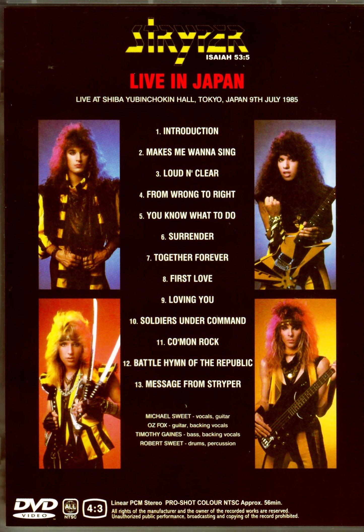 Stryper/Tokyo,Japan 1985 Upgrade