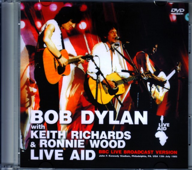 Bob Dylan, Keith Richards, Ronnei Wood Bob Dylan/PA, USA 1985
