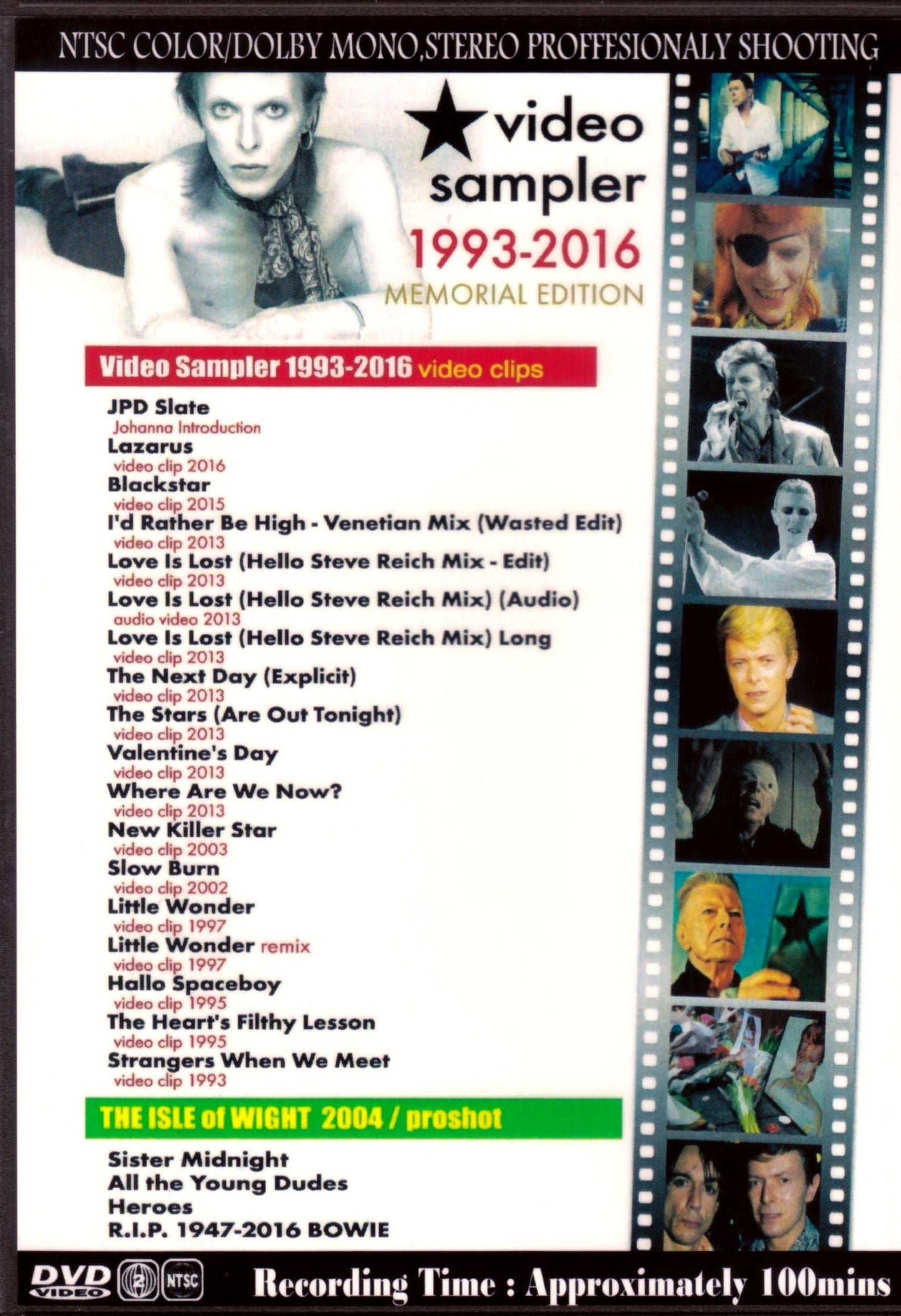 David Bowie/Video Sampler 1993-2016