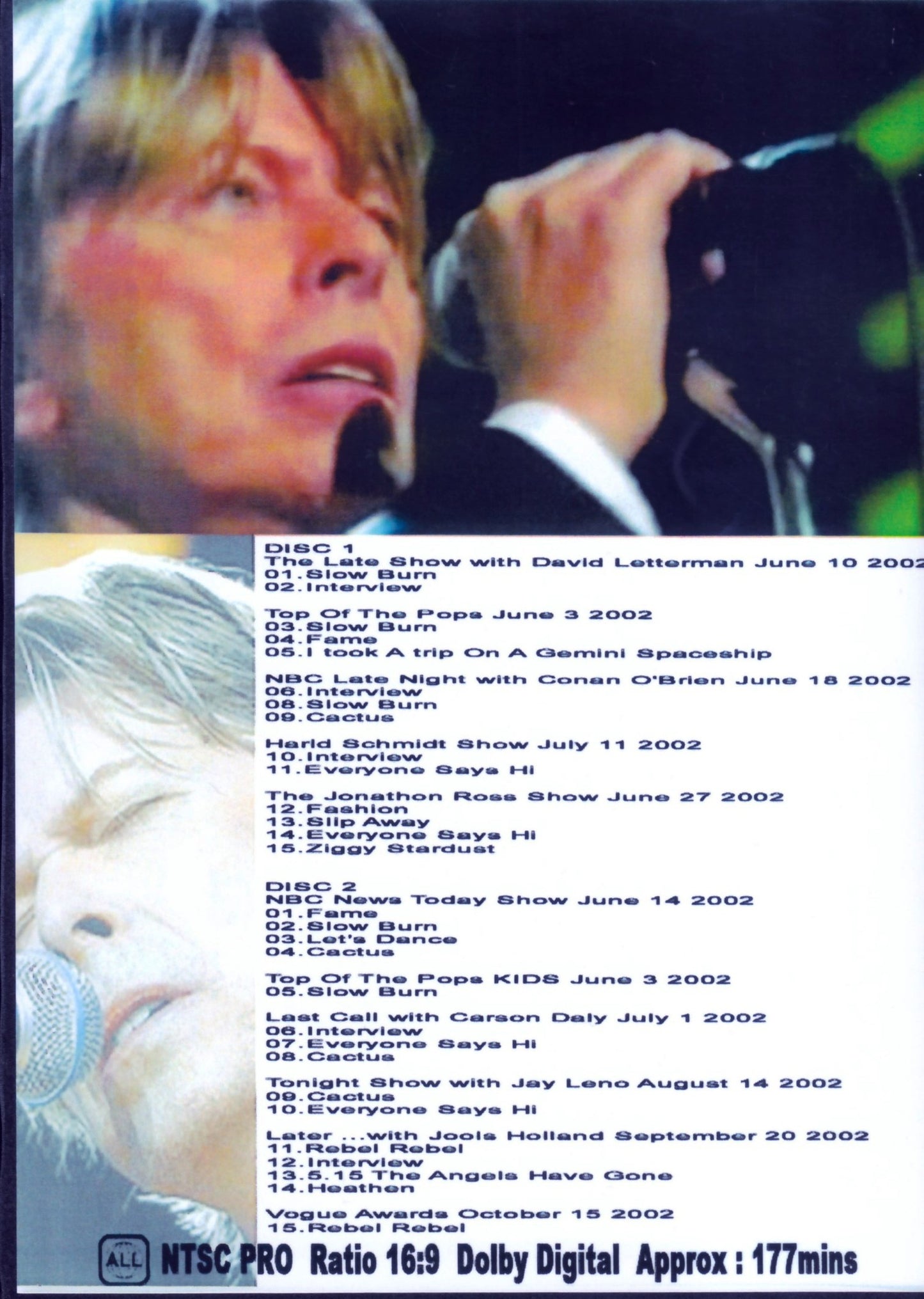 David Bowie/TV Program 2002 Compile