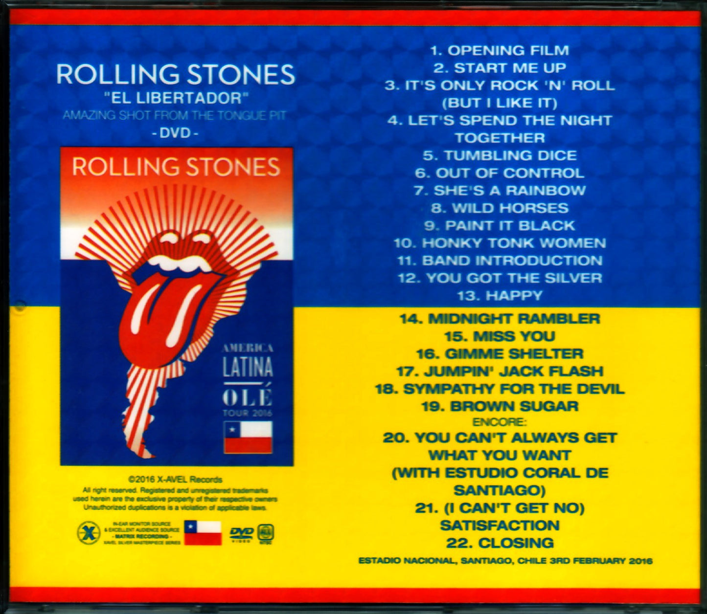 Rolling Stones/Chile 2016 Original Shot